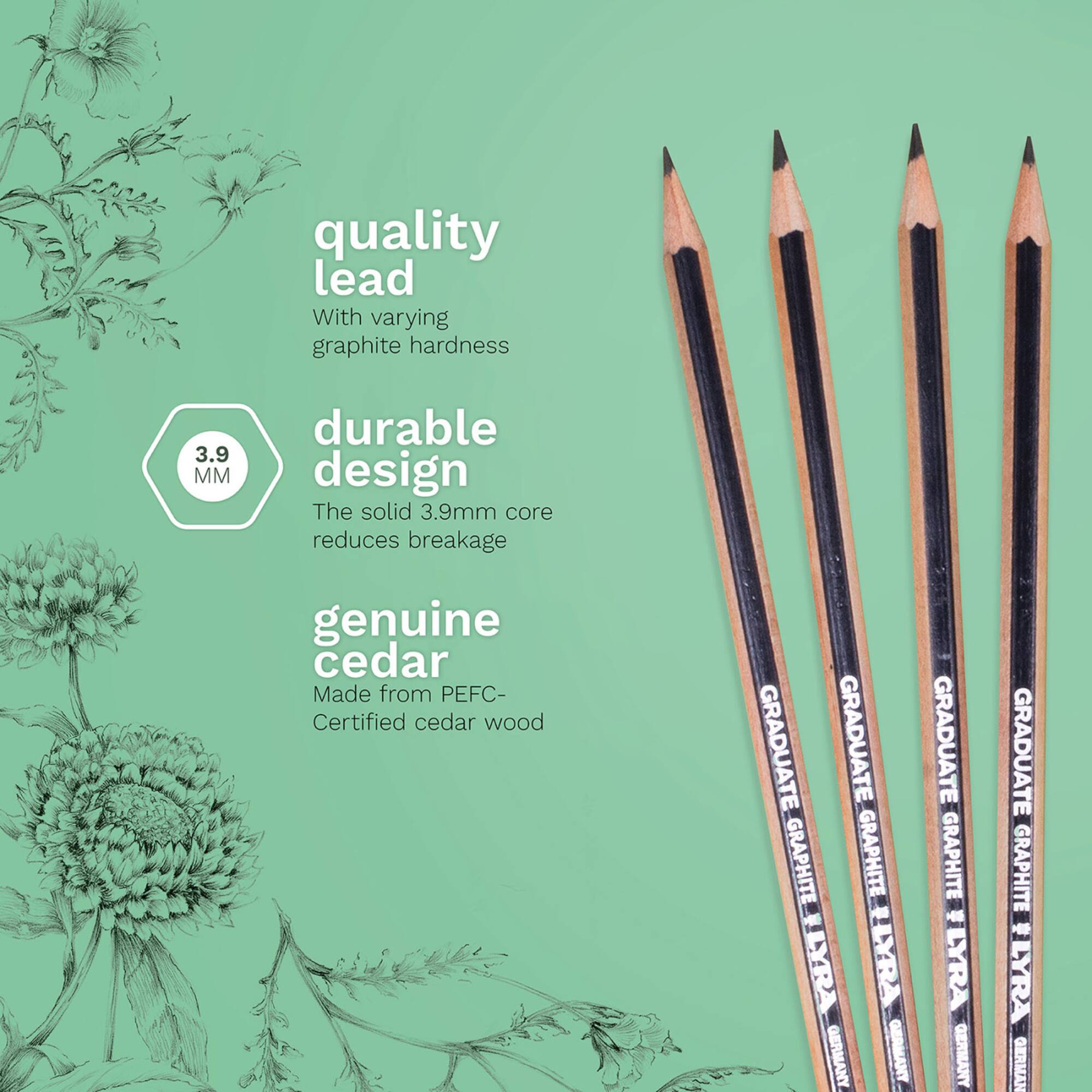 Lyra Graduate Student-Grade Graphite Pencils, 12ct.